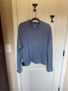The North Face Chabot Women's Light Blue Waffle Knit Mockneck Sweater